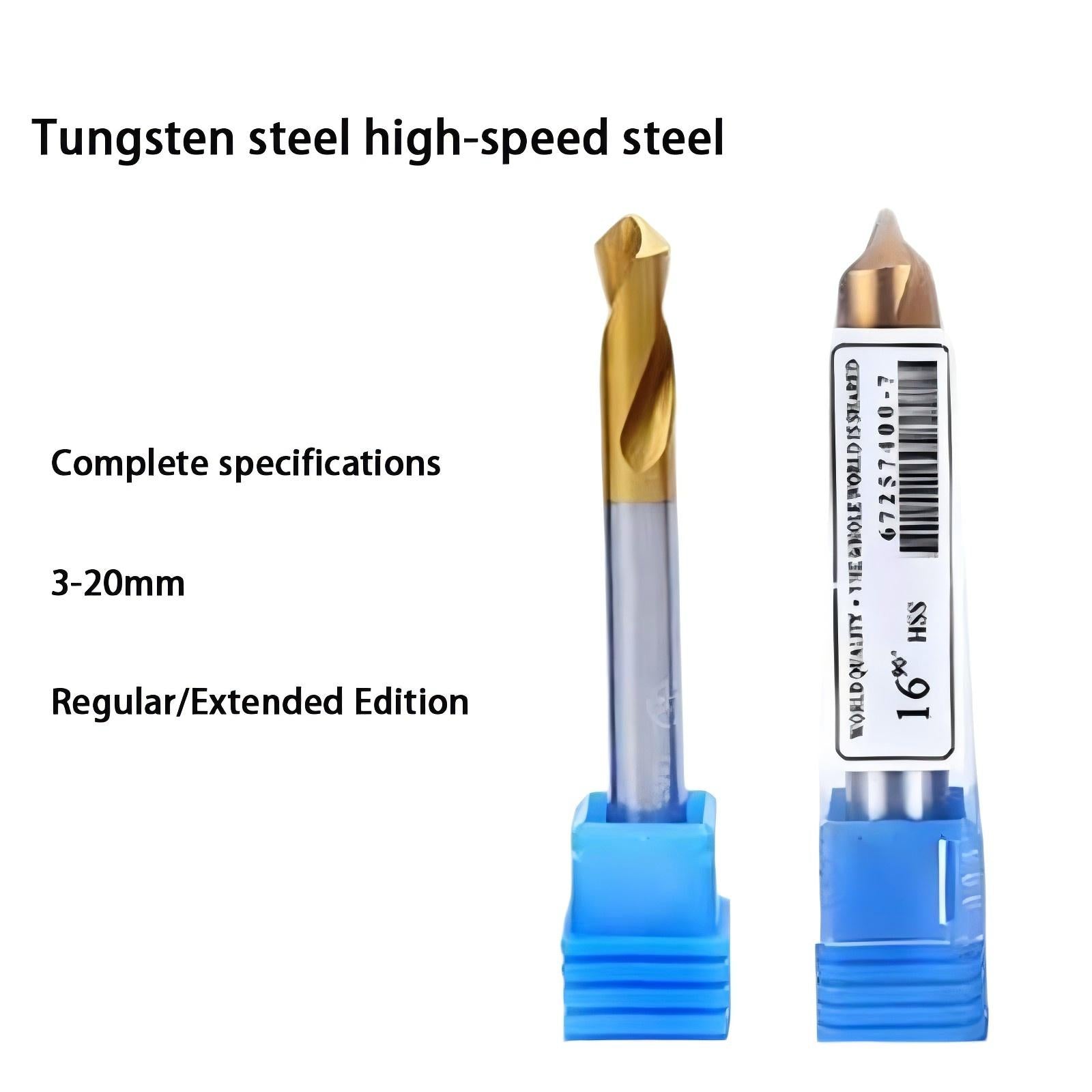 Titanium coated high-speed steel 60 degree 90 degree centering drill tungsten steel fixed-point positioning drill bit coating chamfer center drill elongation