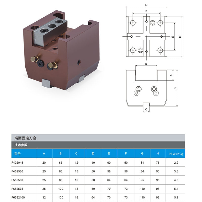 BMT65 Lathe fixed tool holder Outside diameter CNC End face and boring tool holder