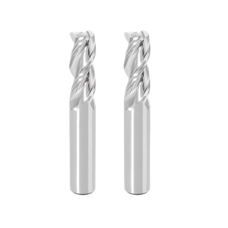 CLOUDROAD HRC55 3-Flute Corner Radius Carbide End Mill for Aluminum, High Polished Uncoated CNC Cutter