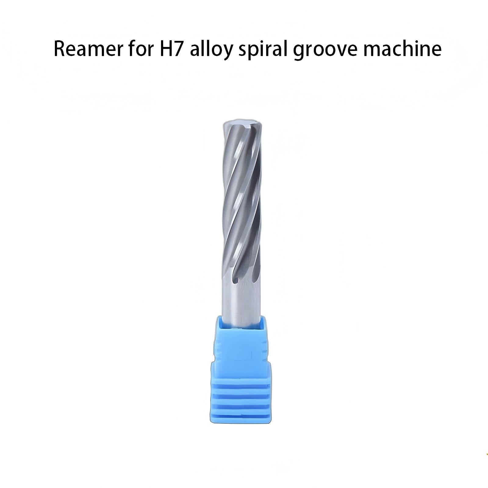 Integrated alloy reamer H7 tungsten steel straight shank machine with cobalt containing high-speed steel spiral groove hard high-precision