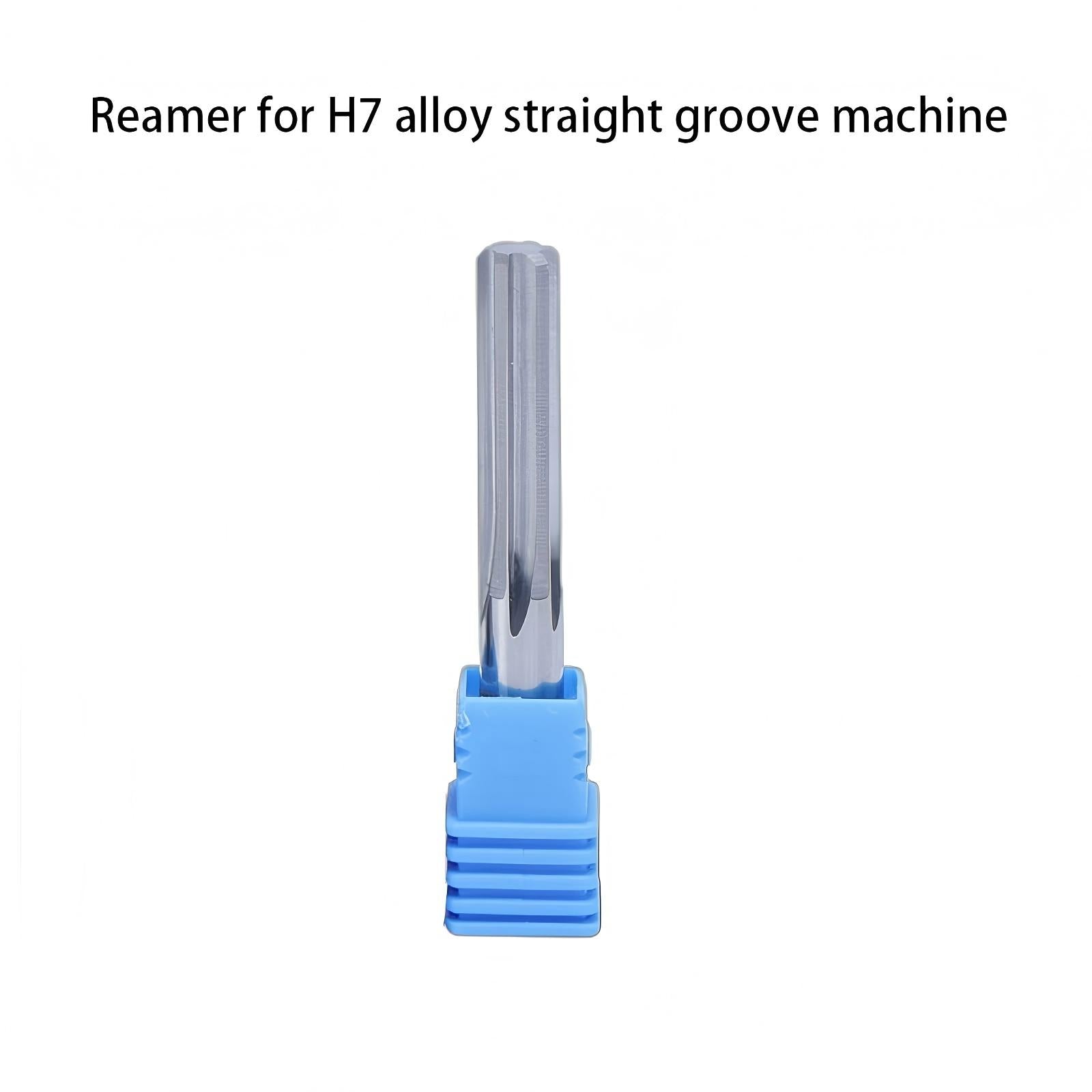 Integrated alloy reamer H7 tungsten steel straight shank machine with cobalt containing high-speed steel spiral groove hard high-precision