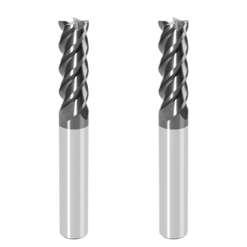 CLOUDROAD HRC55 Square End Mill, 4 Flute Flat Carbide Milling Cutter for CNC Steel Machining