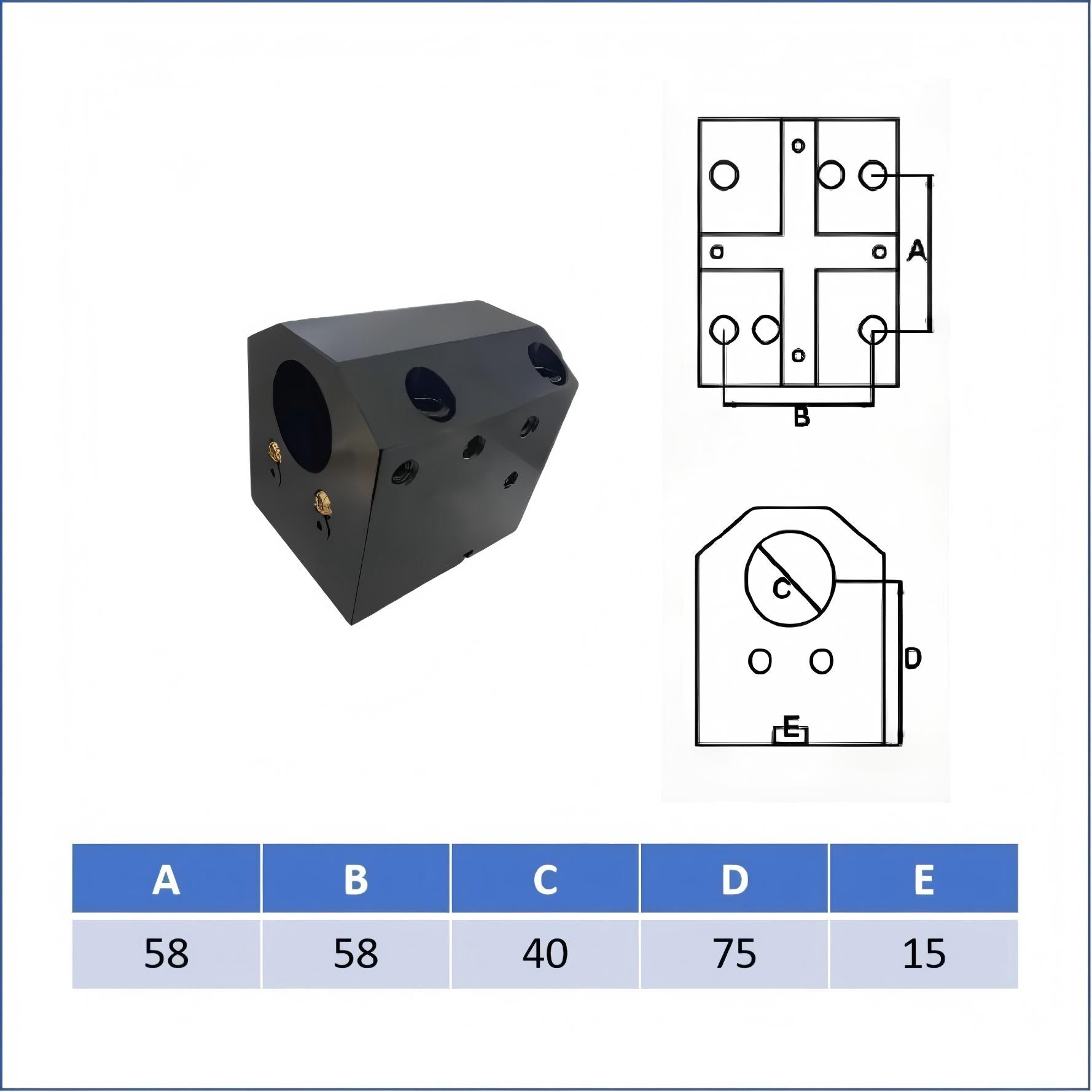 Milling and turning composite fixed Black steel tool holder BMT40 BMT45 BMT55 boring lathe tool turret tool holder power head