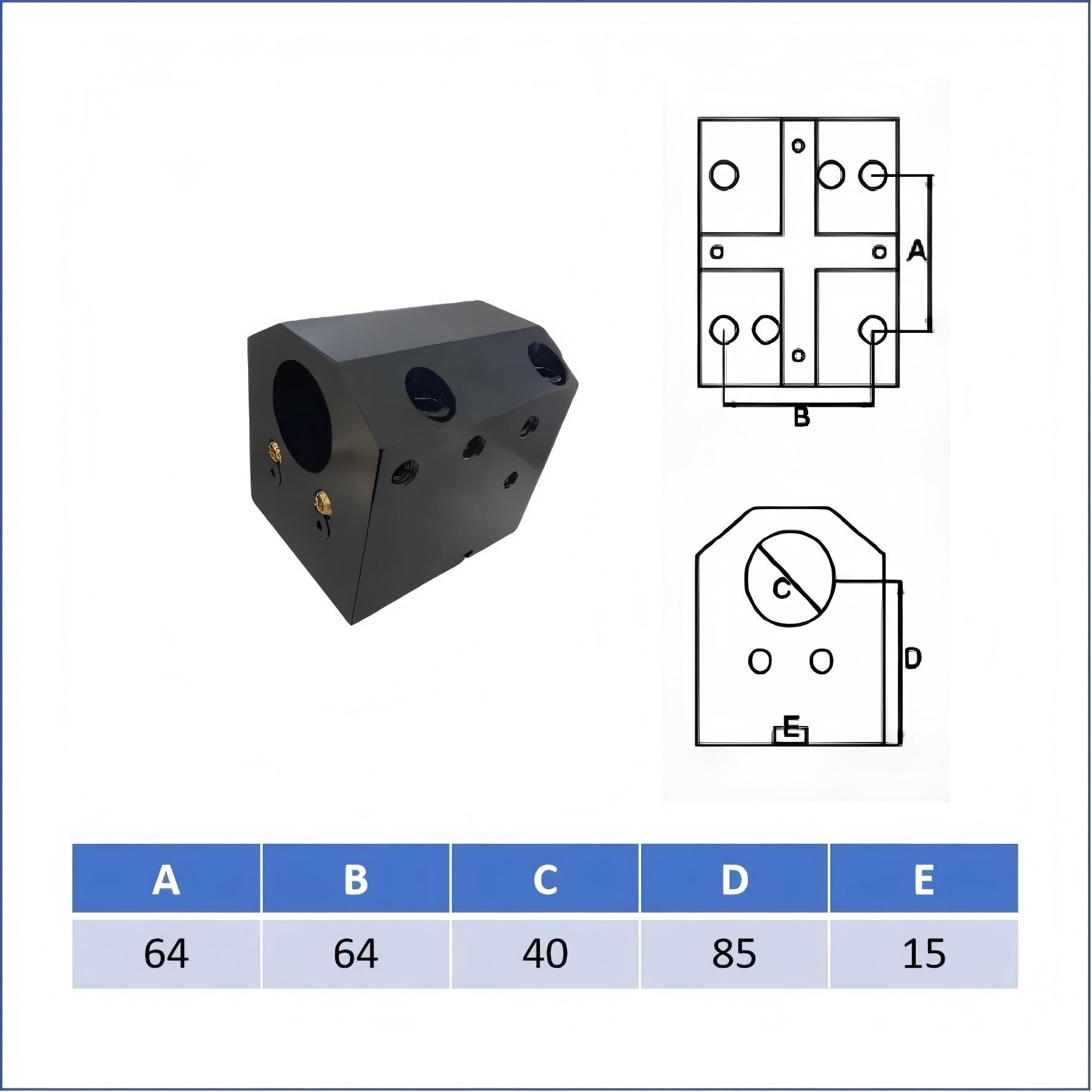 Milling and turning composite fixed Black steel tool holder BMT40 BMT45 BMT55 boring lathe tool turret tool holder power head