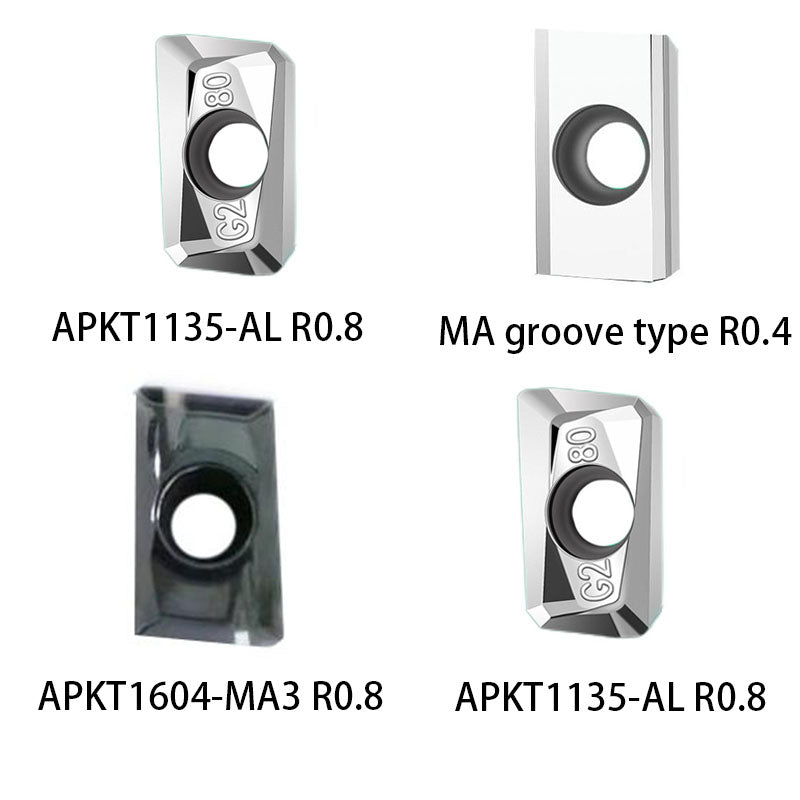 CNC APMT1135 milling blade 1604 steel parts stainless steel cast iron copper aluminum special R0.8 rough hard alloy