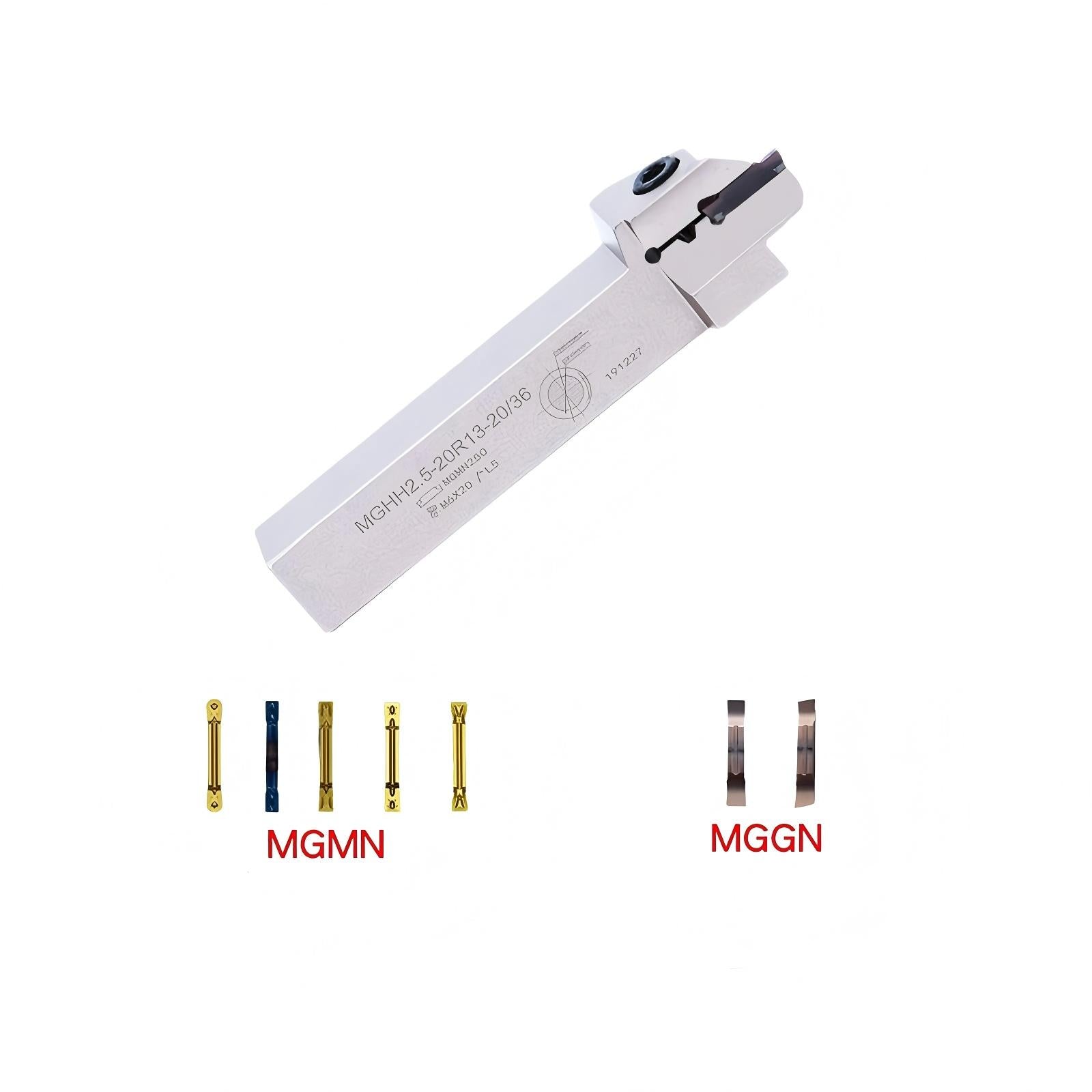 CNC outer circular groove cutter MGHH seismic end face groove cutter rod 2mm/3mm outer end face cutter arc spring steel cutting groove