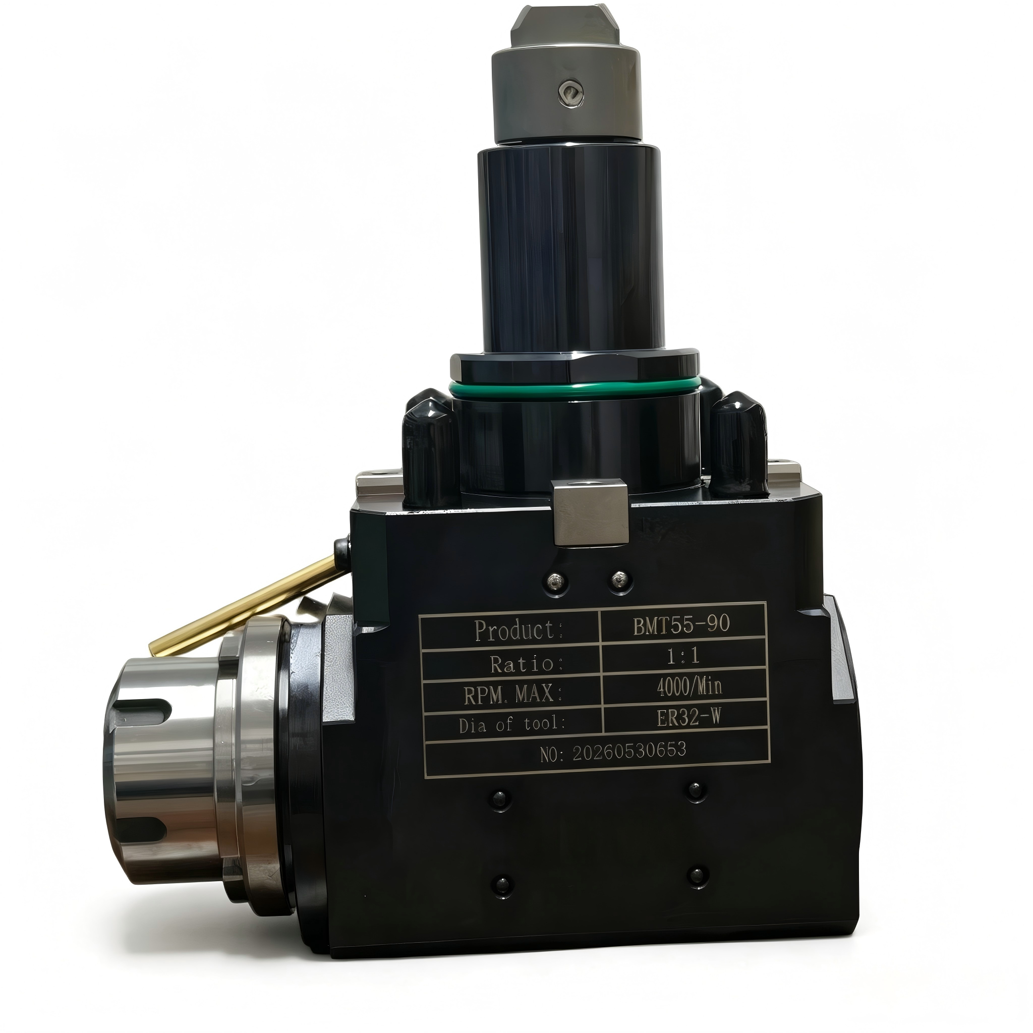 High Precision BMT65 90 Degree Right Angle Live Tool Holder Radial Driven Tool Block ER25 ER32 Collet Chuck for CNC Lathe