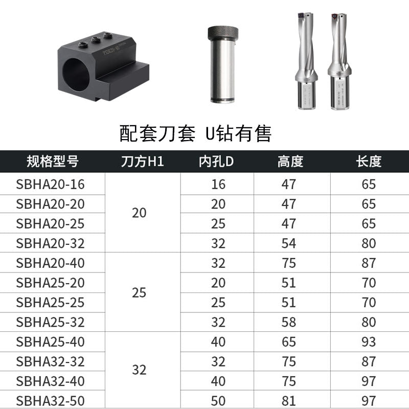 JERIDA CNC lathe auxiliary tool holder u drilling chuck SBHA variable diameter guide sleeve