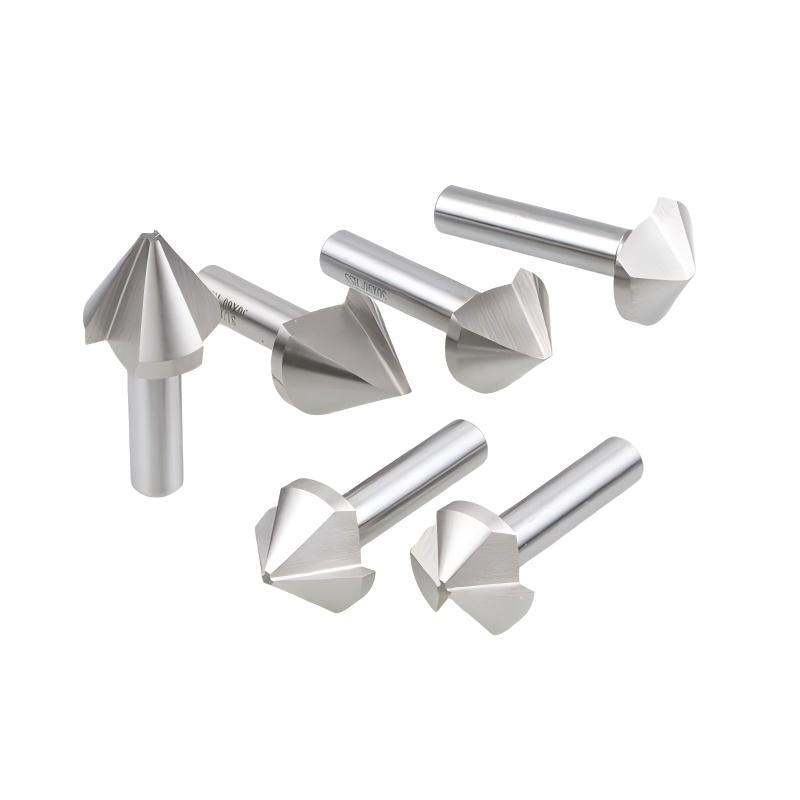 CNC straight handle single blade three blade chamfering tool, high-speed steel chamfering drill, deburring and trimming edge countersunking drill