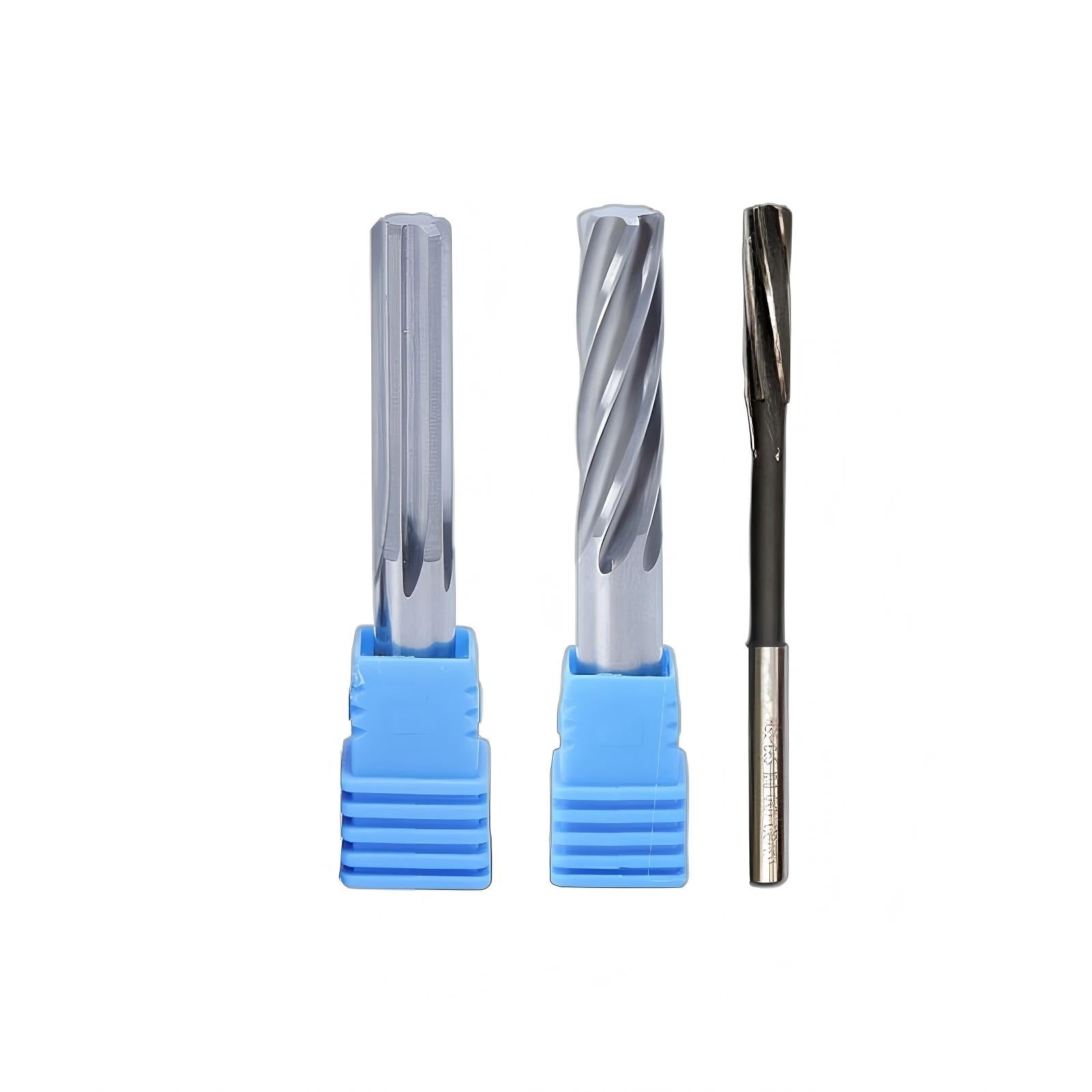 Integrated alloy reamer H7 tungsten steel straight shank machine with cobalt containing high-speed steel spiral groove hard high-precision