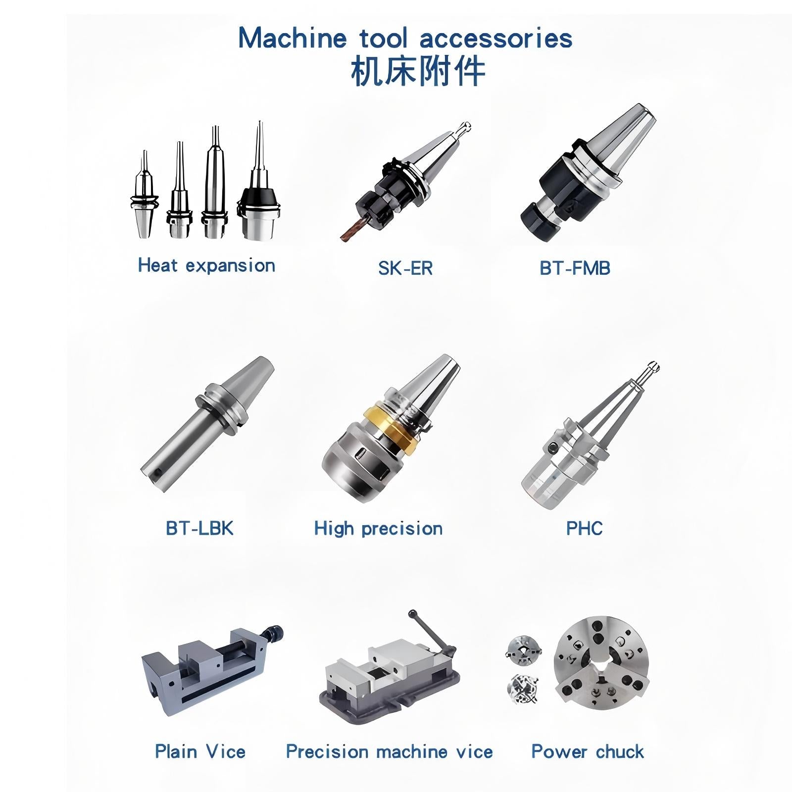 BT50 CNC tool holder BT50 SLN BT50 FMB BT50 LBK machining center high-precision 40CR material