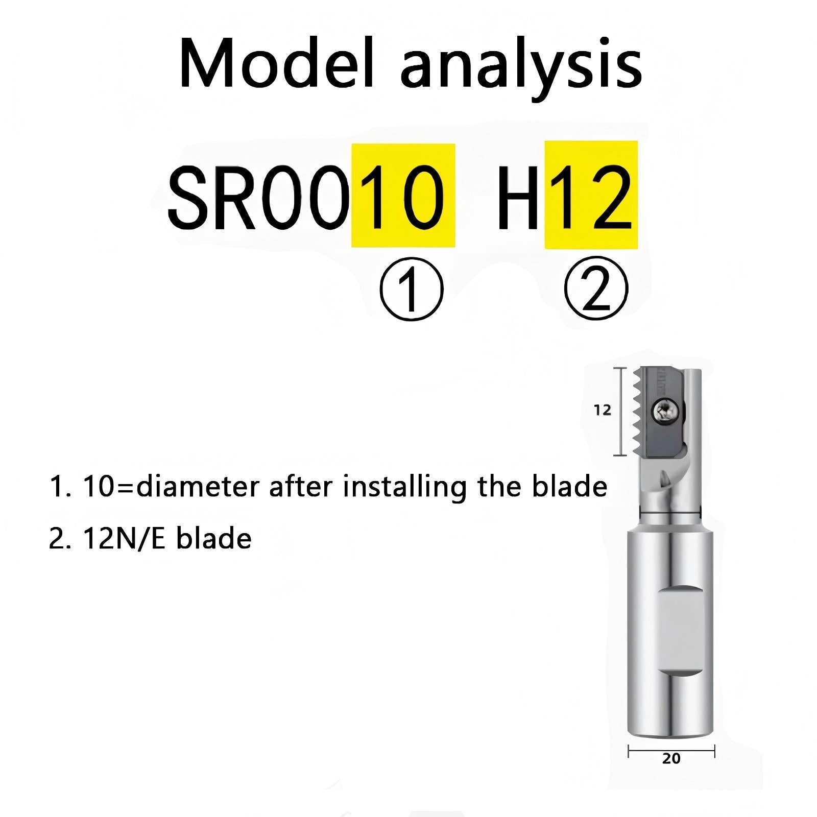 SR thread milling cutter rod SR0010H12 comb tooth multi tooth internal and external thread spring steel seismic CNC machining center
