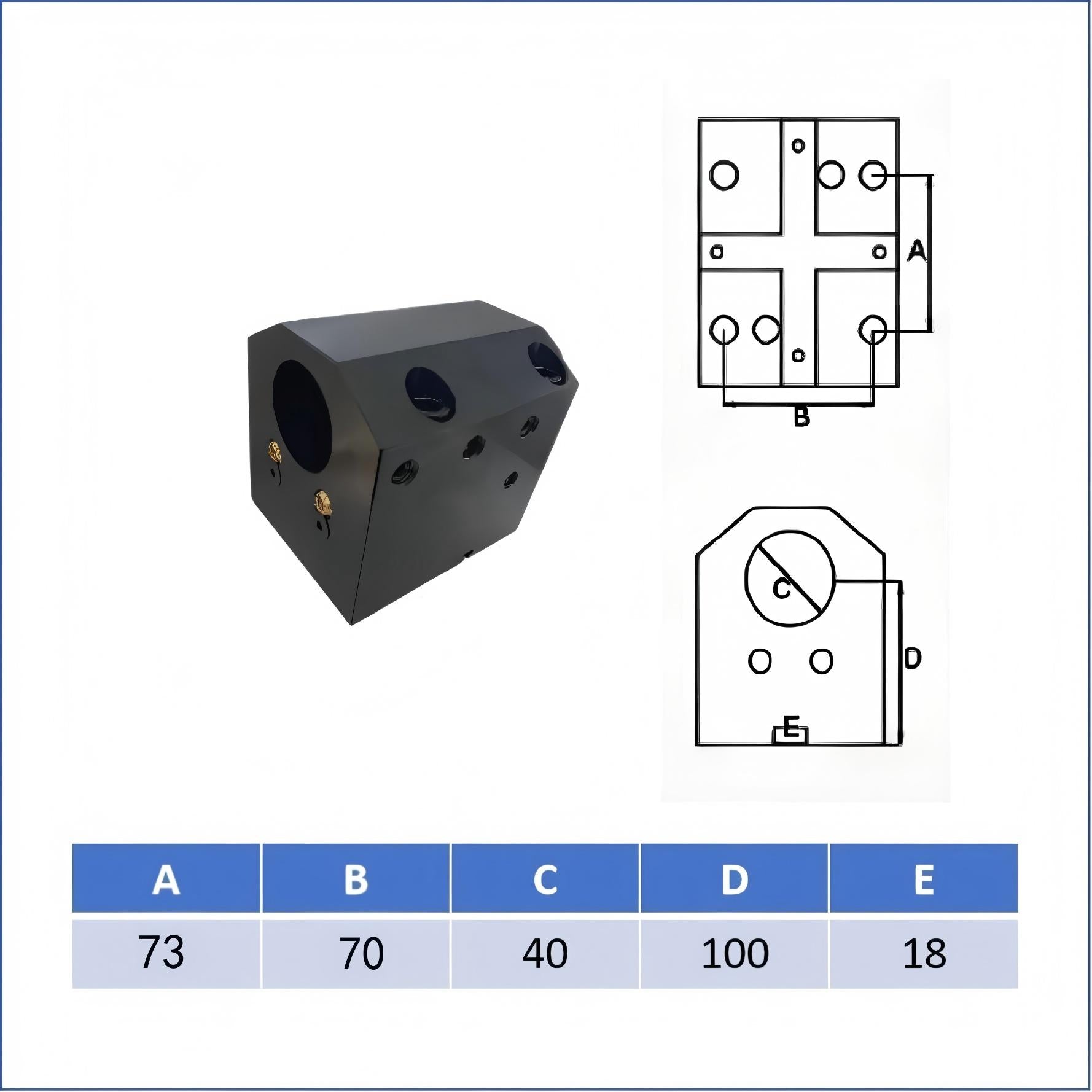 Milling and turning composite fixed Black steel tool holder BMT65  BMT75 boring lathe tool turret tool holder power head