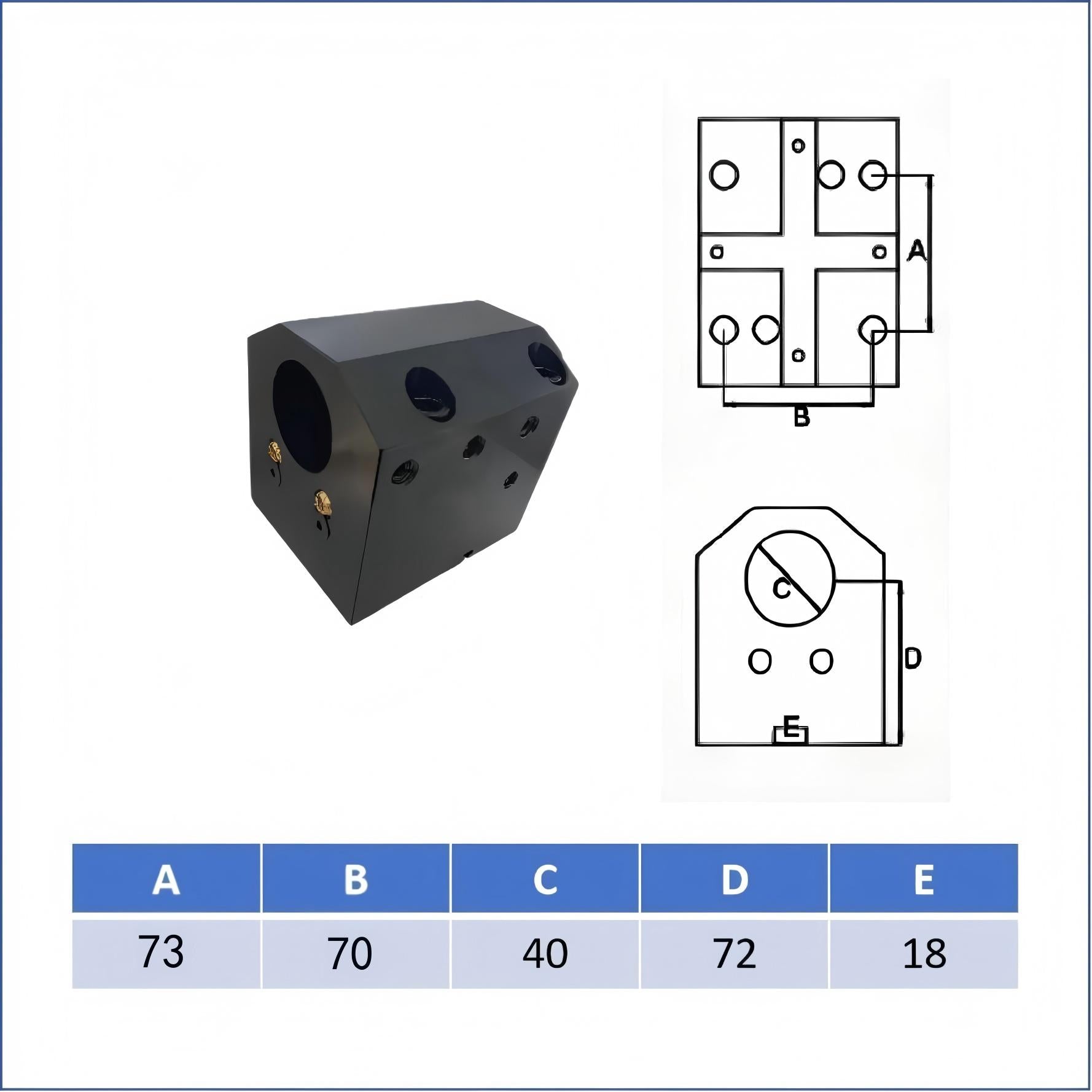 Milling and turning composite fixed Black steel tool holder BMT65  BMT75 boring lathe tool turret tool holder power head