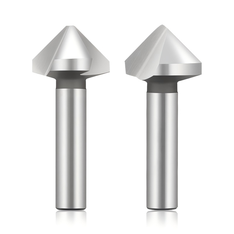 CNC straight handle single blade three blade chamfering tool, high-speed steel chamfering drill, deburring and trimming edge countersunking drill