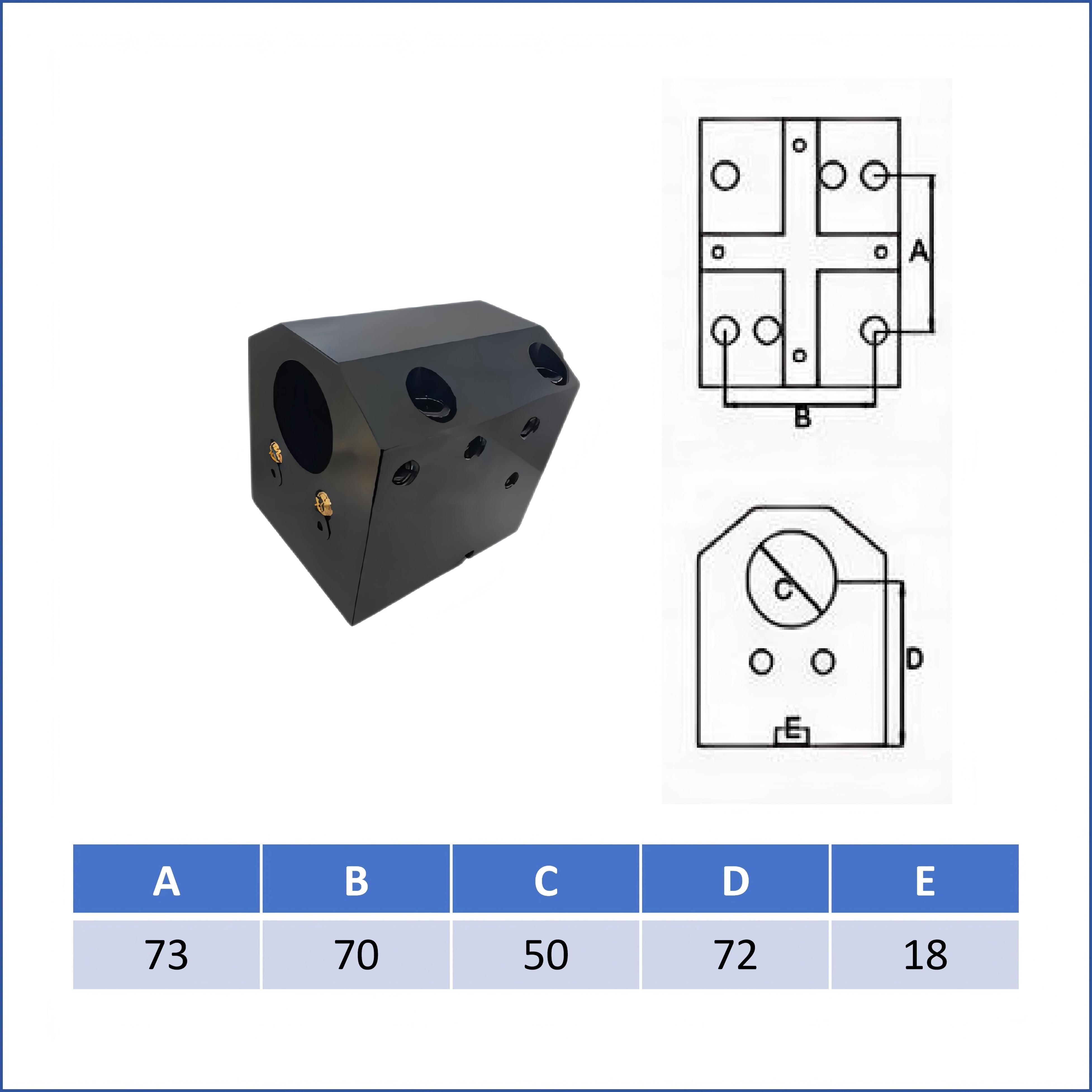 Milling and turning composite fixed Black steel tool holder BMT65  BMT75 boring lathe tool turret tool holder power head